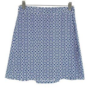 Ripskirt Wrap Skirt‎ XS Blue White Circle Print Polyester Spandex SS-1503